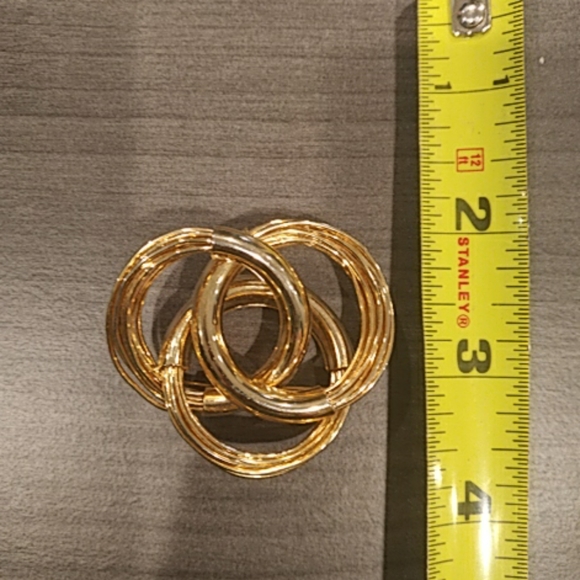 Wire vintage gold tone brooch - Picture 4 of 4